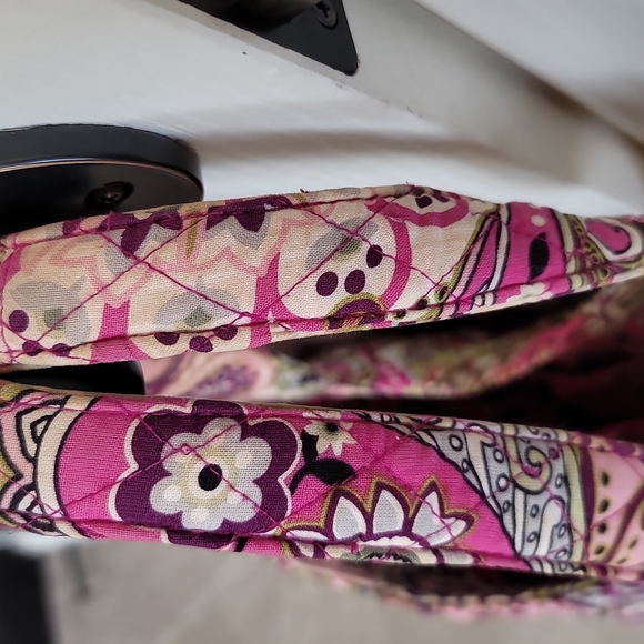 Vera Bradley Very Berry Paisley Side By Side Tote Purse Pink Floral. - Picture 10 of 11